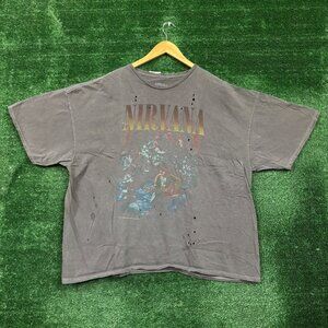 Nirvana MTV Unplugged in New York Grunge Band Distressed T-shirt Size One Size